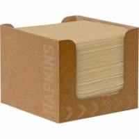 Serviet Duni Bio Dunisoft Natural brown cocktailserviet 20x20cm i papdispenser