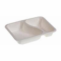 Bakke 2-Rum Menubakke 340/550ml L227xB178xH45mm Sukkerr&oslash;r u/PFAS Hvid