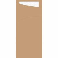 Sachetto 8.5x19cm eco Brun med hvid Serviet