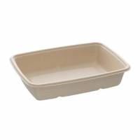 Bakke Salatsk&aring;l BePulp Rektangul&aelig;r 950ml L229xB165xH48mm Bagasse Natur