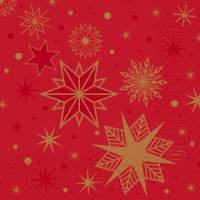 Serviet Duni 24 x 24cm 3-lag Stargazing Red