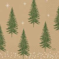 Serviet Duni 33 x 33cm 3-lag Humble Trees Brun