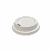 Drikkel&aring;g Bagasse &Oslash;90xH15mm Til Kaffeb&aelig;ger Hvid