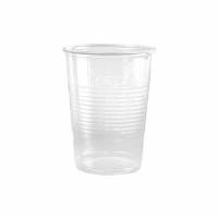 Plastglas 40 cl &Oslash;95 x122 mm med Riller PP Klar