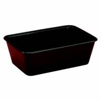 Bakke 750 ml L175 x B120 x H52 mm Nudelbakke til Mikroovn PP Sort