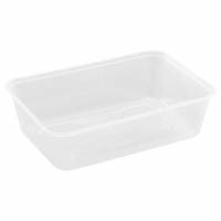 Bakke 650 ml L175 x B120 x H45 mm Nudelbakke til Mikroovn PP Transparent
