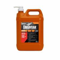 Kraftig h&aring;ndrens Swarfega Orange 5ltr med Parfume/Pumpe Gr&oslash;n til olie/fedt/snavs
