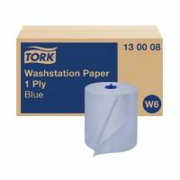 H&aring;ndkl&aelig;derulle Tork Washstation W6 1-lags &Oslash;19xB19.5cmxL250m m/Hylse Nyfiber Bl&aring;