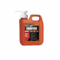Kraftig h&aring;ndrens Swarfega Orange 1ltr med Parfume/Pumpe Gr&oslash;n til olie/fedt/snavs
