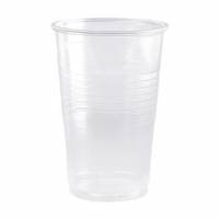 Plastglas 30 cl &Oslash;78 x113 mm med Riller PP Klar