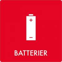Piktogram Batterier 180x180mm