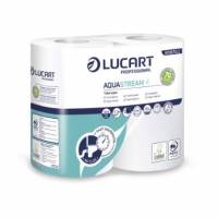 Toiletpapir Aquastream4 B11cmxL44m 2-lags Ecolabel med Hylse Hvid Nyfiber
