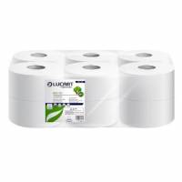 Toiletpapir Jumbo Eco 180 2-lags B8.9cmxL180m Ecolabel Genbrugsfiber Hvid