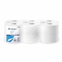 Toiletpapir Jumbo Mini Strong 150 B8.5cmxL150m 2-lags med Hylse Hvid Nyfiber