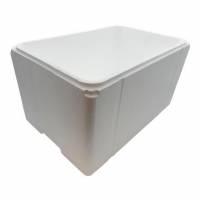 Termokasse 1/1GN L60xB40xH32cm EPS uden L&aring;g Hvid