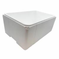 Termokasse 1/1GN L60xB40xH25cm EPS uden L&aring;g Hvid