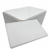 Termokasse 1/1GN 50 ltr L60xB40xH32cm EPS med L&aring;g Hvid SAMPAK