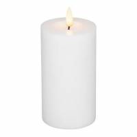 SKANDI Bloklys LED til batterier &Oslash;7,5 cm x 12 cm Hvid