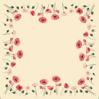 Dug Stikdug Bio Dunicel 84x84cm Poppy Charm
