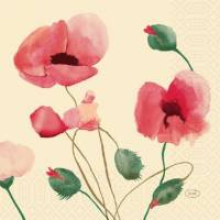 Serviet Duni 33x33cm 3-lags Poppy Charm