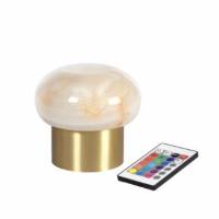 Lampe LED Namak &Oslash;11.5xH10.5cm Med Fjernbetjening Messing