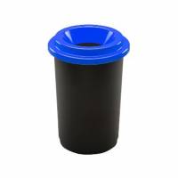 Affaldsspand ECO 50 ltr Sort m. bl&aring;t l&aring;g
