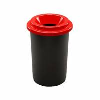 Affaldsspand ECO 50 ltr Sort m. r&oslash;dt l&aring;g
