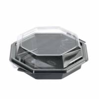 Multiboks Octaview 1-rum 417ml 160x160x60mm med L&aring;g APET Gr&aring;/Klar