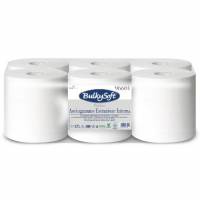 H&aring;ndkl&aelig;derulle Bulkysoft &Oslash;20xH19cmL150m 2-lags Ecolabel med Hylse Hvid
