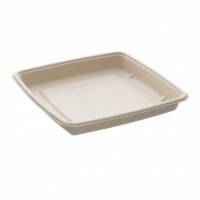 Sk&aring;l firkantet  230x230x30 mm 1000 ml bagasse U/PFAS Natur
