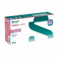 Handske Engangs Sempermed Comfort str XL Latex uden Pudder Hvid AQL 1.5