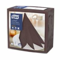 Serviet Tork Premium LinStyle 39x39cm 1/4-fold Kakao Brun