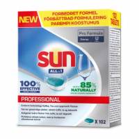 Maskinopvask Tabs Sun Pro Formula All in 1 102stk Ecolabel m Afsp/Salt Opl&oslash;selig