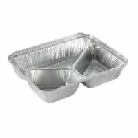 Alubakke 990ml L227xB177xH39 mm 3-rum Rektangul&aelig;r S&oslash;lv