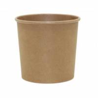 Suppeb&aelig;ger rund Soup-To-Go 750 ml 26 oz Pap PE-belagt Brun