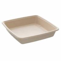 Bakke BePulp Kvadratisk 1400ml L230xB230xH45mm Bagasse U/PFAS Natur