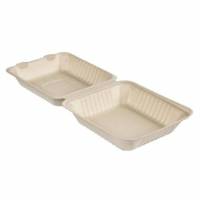 Takeaway boks rektangul&aelig;r 1-Rum 1000ml Brun