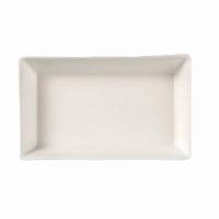 Bakke Platte Atlas L10xB6xH1.6cm bagasse af sukkerr&oslash;r hvid