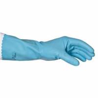 Handske Foodtech str S med Velourisering Latex Bl&aring;