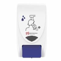 Dispenser Shower Manuel Plast hvid/bl&aring; til 2ltr patron