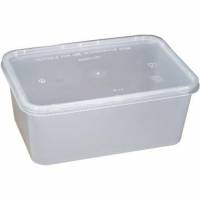 Plastbakke 1000 ml 120x175x70 mm Klar Nudelbakke til Microovn med L&aring;g
