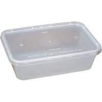 Plastbakke 650 ml 120x175x50 mm Klar Nudelbakke til Microovn med L&aring;g