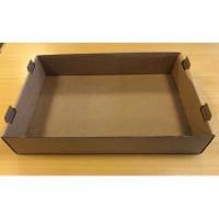 Papkasse 600x400x110 mm B80L med Fals til stabling Brun