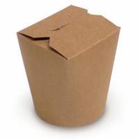 Kina&aelig;ske Wok 750 ml/26 oz Bionedbrydelig CPLA Brun