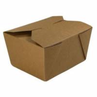 Kina&aelig;ske 650 ml 125x105/110x90x65 mm Pap PE bel&aelig;gning Brun