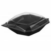 Multiboks Octaview 185x185x90 mm med l&aring;g APET Sort
