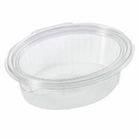 Salatbakke Clearshow 500 ml 167x131x56 mm oval H&aelig;ngslet l&aring;g RPET Klar