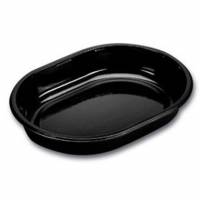 Bakke 1-rum 1000 ml 238x176x40 mm Oval CPET Sort