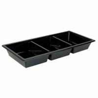 Bakke 3-rum Gourmet Express 3x200 ml 250x120x31 mm APET Sort