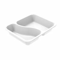 Bakke 2-rum 2227-2F 430/685 ml 227x178x43 mm CPET Hvid